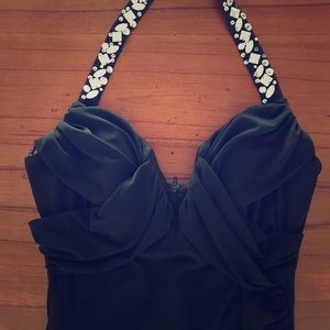 Black hi-low beautiful dress